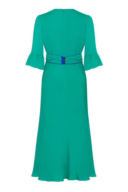 MILLIE DRESS | JADE SILK GEORGETTE