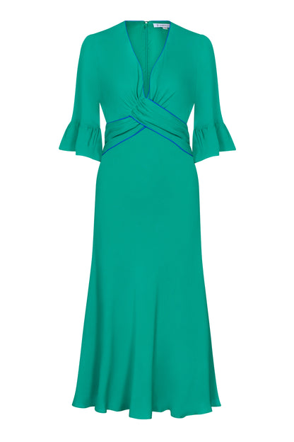 MILLIE DRESS | JADE SILK GEORGETTE