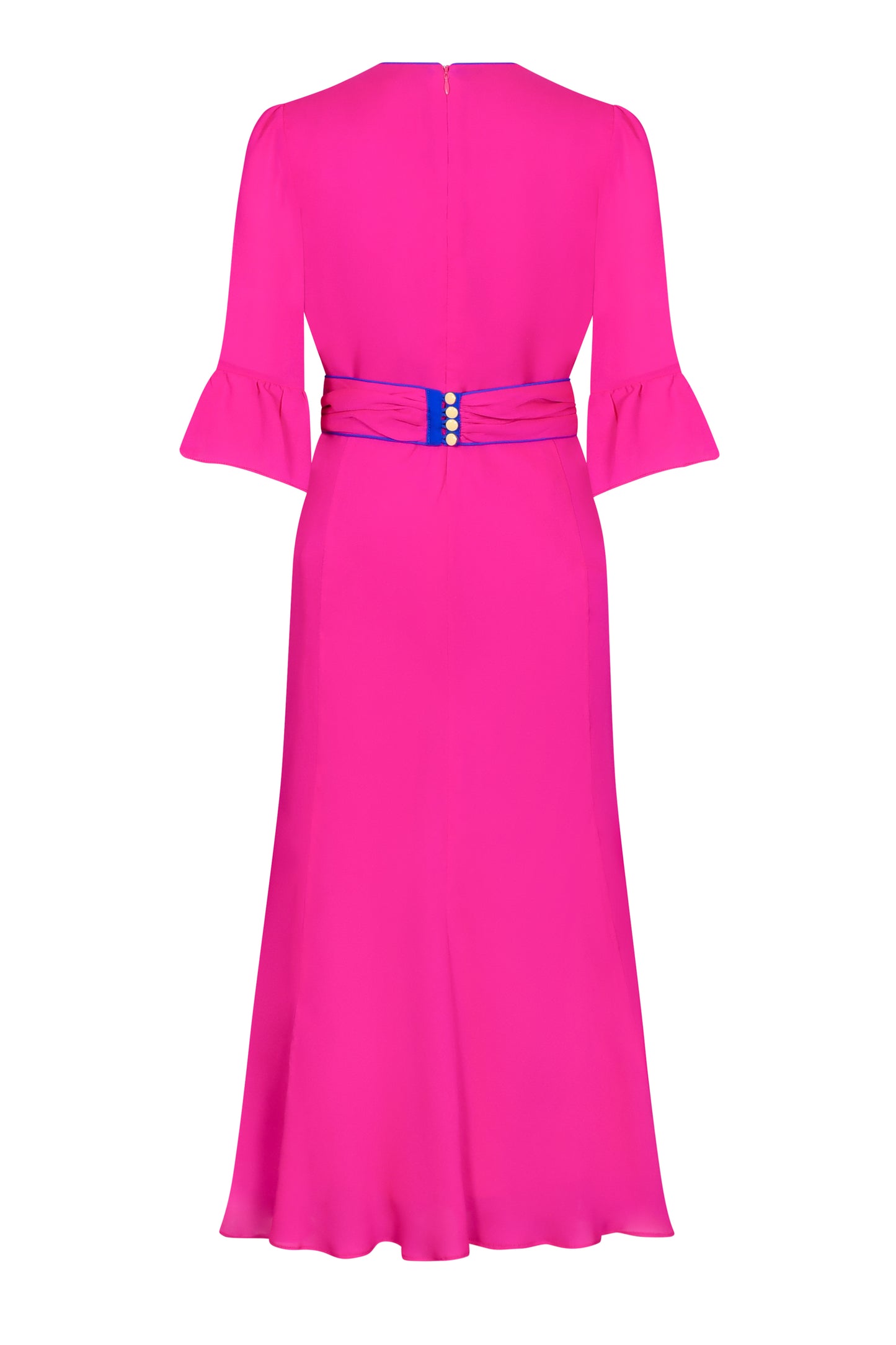MILLIE DRESS | HOT PINK SILK GEORGETTE