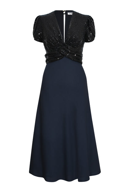 MILLIE DRESS | SEQUINS & WOOL CREPE