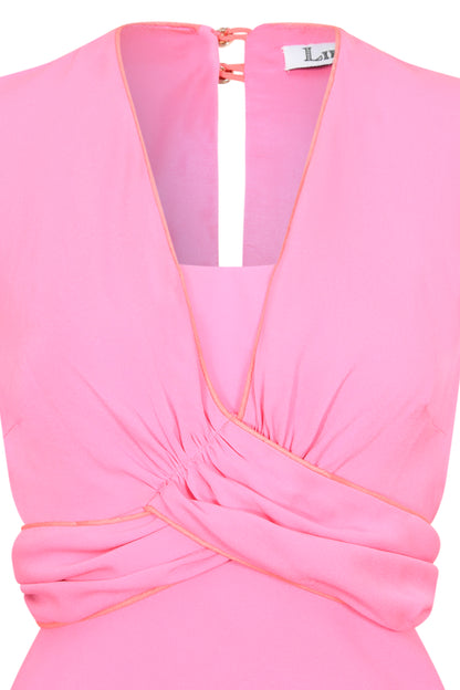 MILLIE DRESS | PARTY PINK SILK