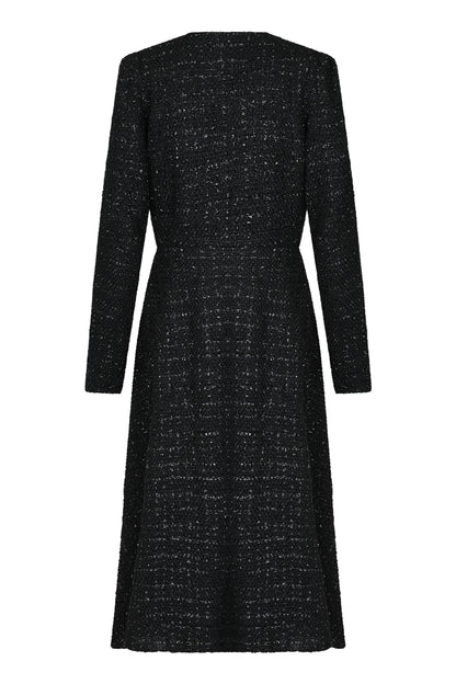 NEW DULWICH COAT | BLACK SPARKLE BOUCLE