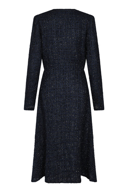NEW DULWICH COAT | NAVY SPARKLE BOUCLE