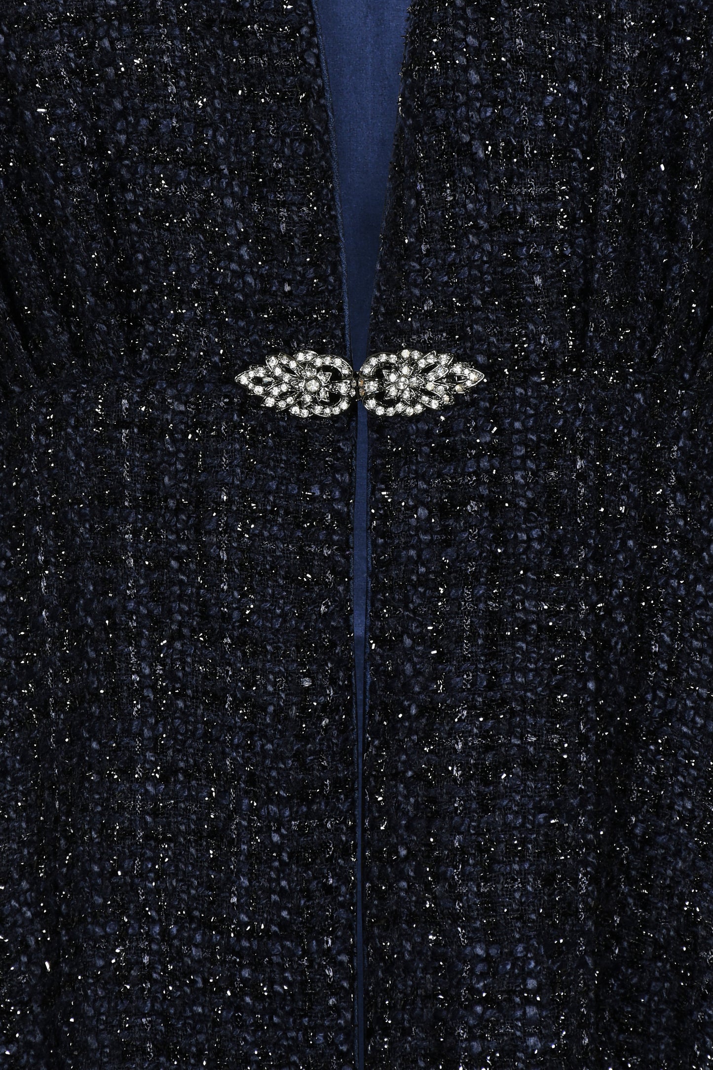 NEW DULWICH COAT | NAVY SPARKLE BOUCLE