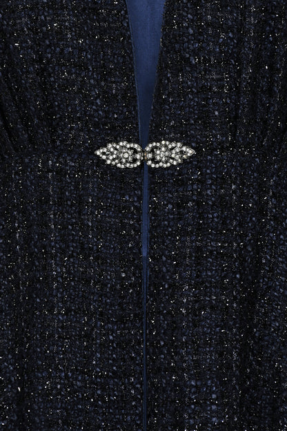 NEW DULWICH COAT | NAVY SPARKLE BOUCLE