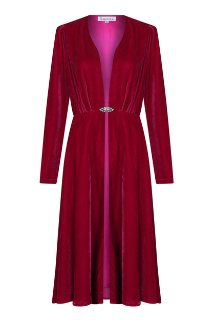 NEW DULWICH COAT | PINK VELVET