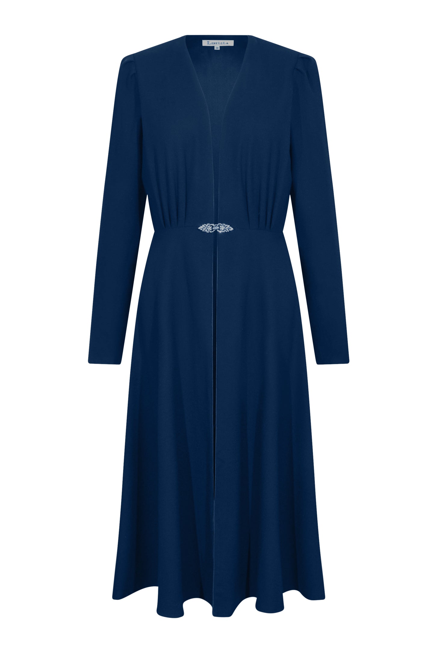 NEW DULWICH COAT | NAVY WOOL CREPE