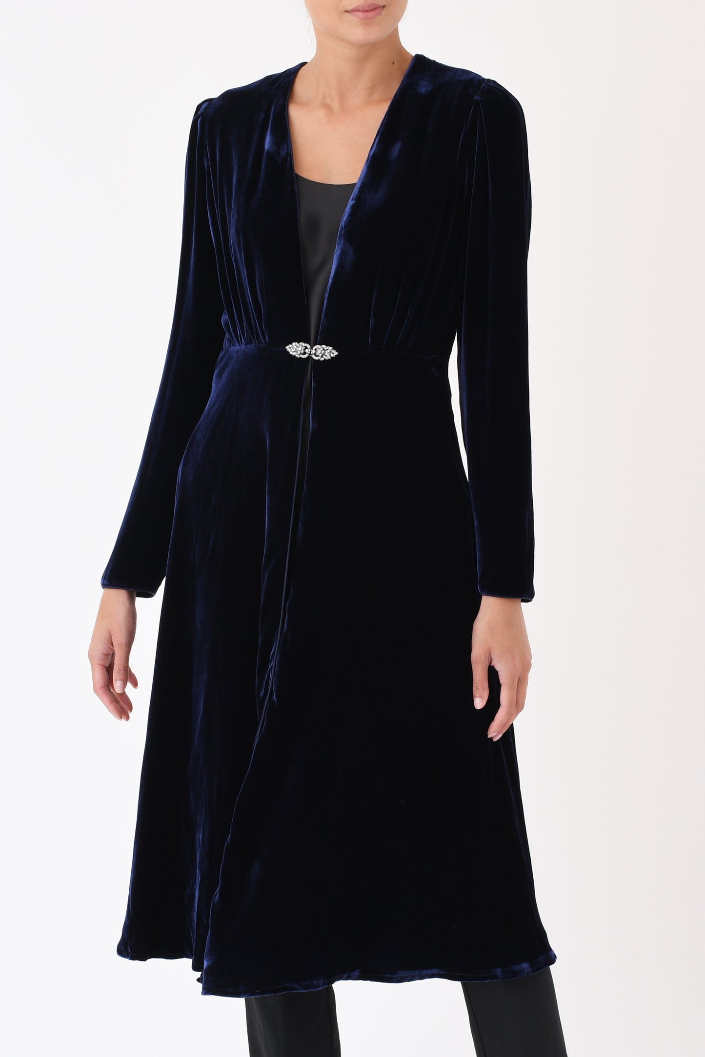 NEW DULWICH COAT | NAVY VELVET