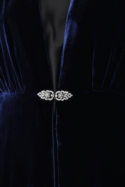 NEW DULWICH COAT | NAVY VELVET