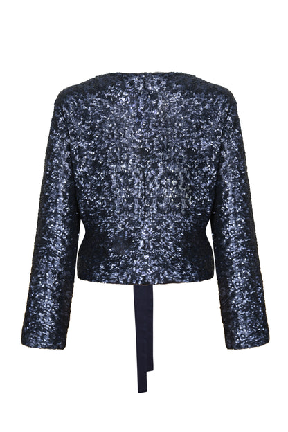 NINA WRAP | BLUE SEQUINS