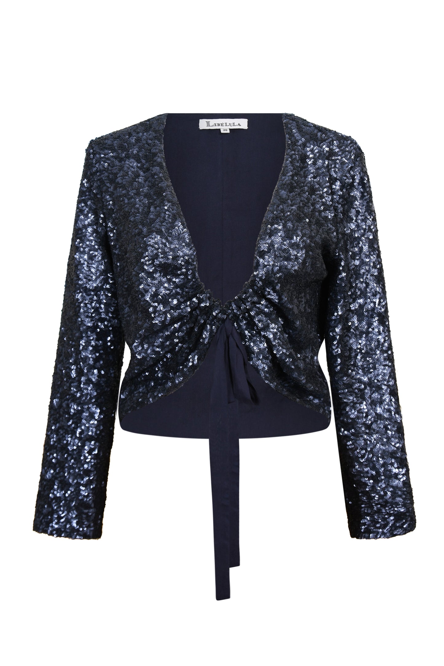 NINA WRAP | BLUE SEQUINS