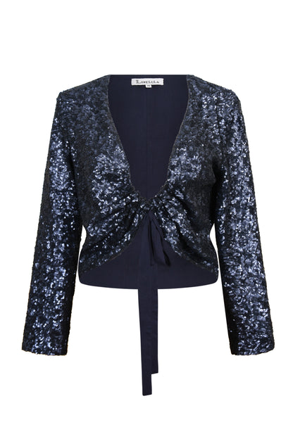 NINA WRAP | BLUE SEQUINS