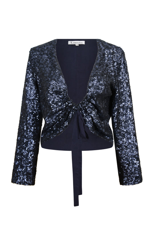 NINA WRAP | BLUE SEQUINS