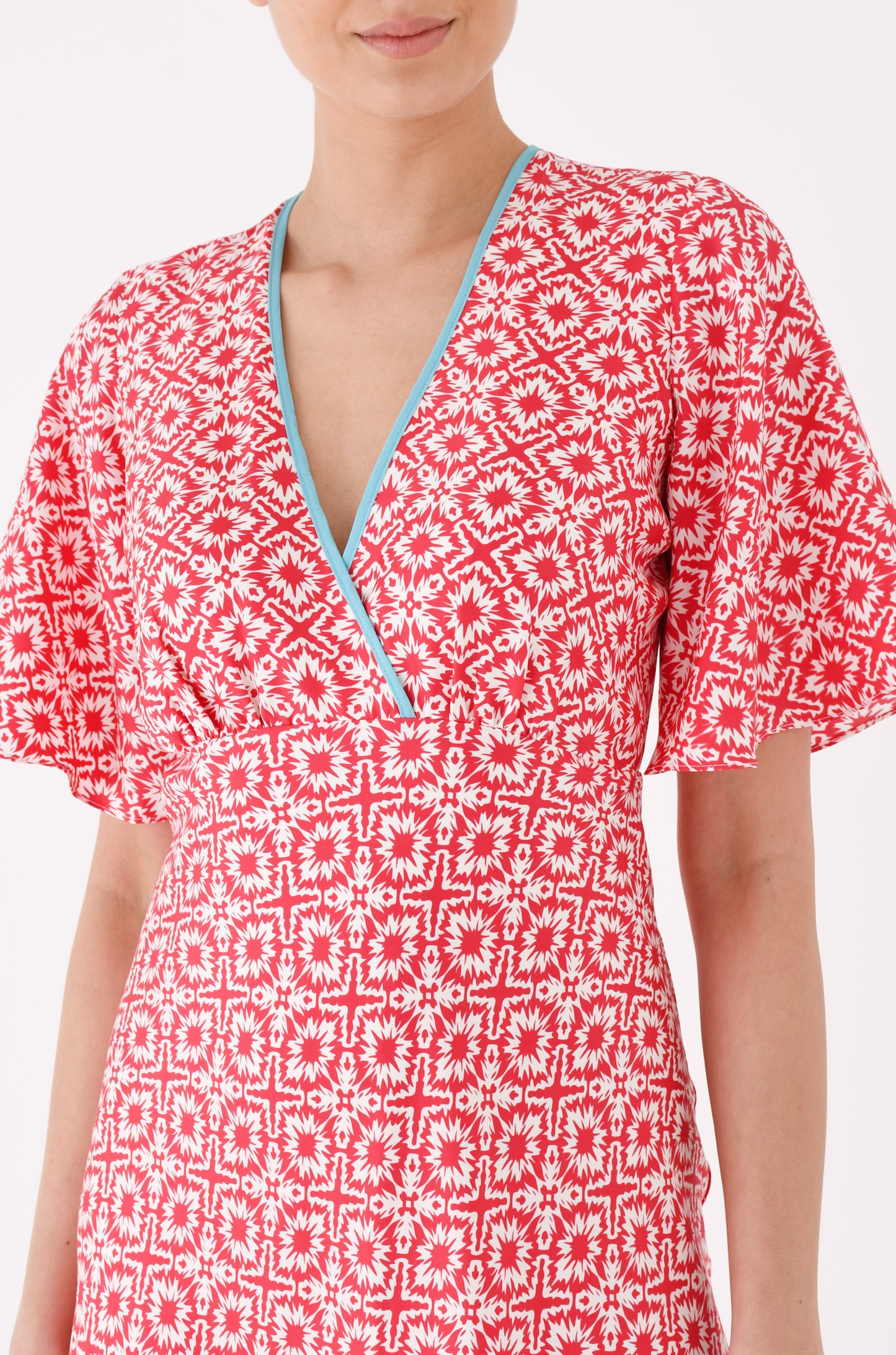 OLIVIA DRESS | RED XOX SILK TWILL