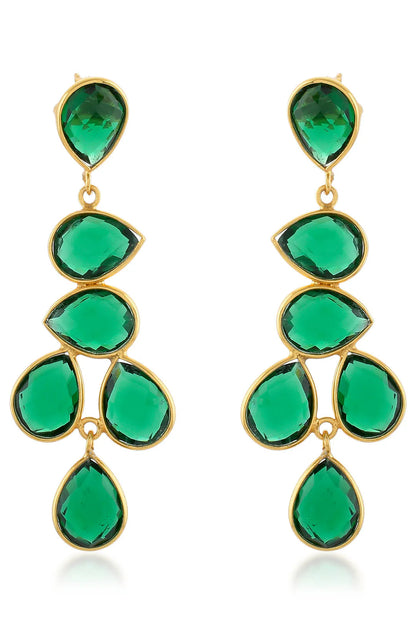 EMERALD CHANDELIER EARRINGS