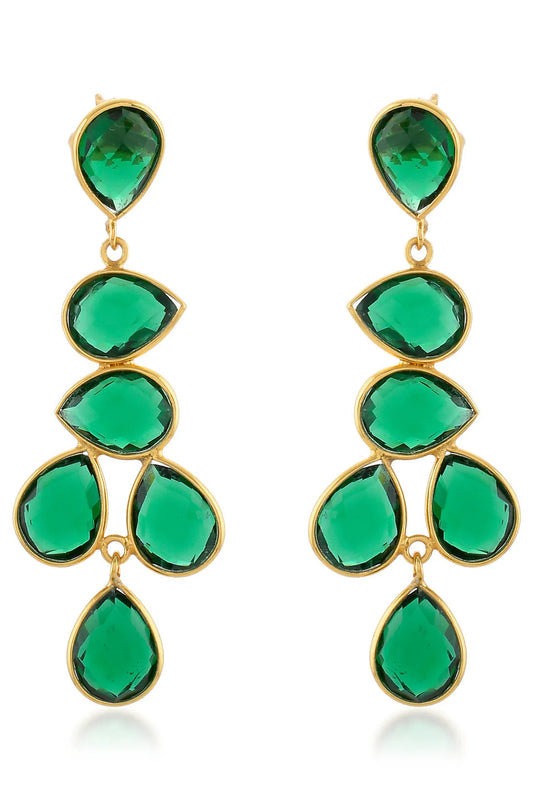 EMERALD CHANDELIER EARRINGS