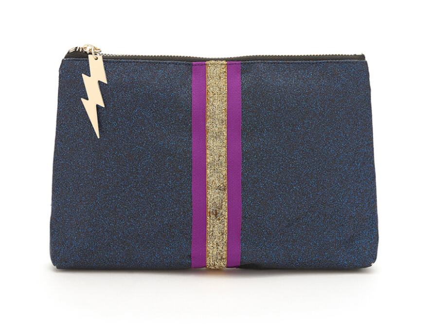 NAVY GLITTER CLUTCH - Cockatoo