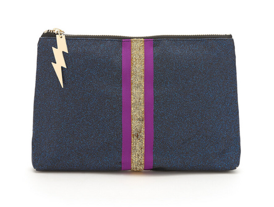 NAVY GLITTER CLUTCH - Cockatoo