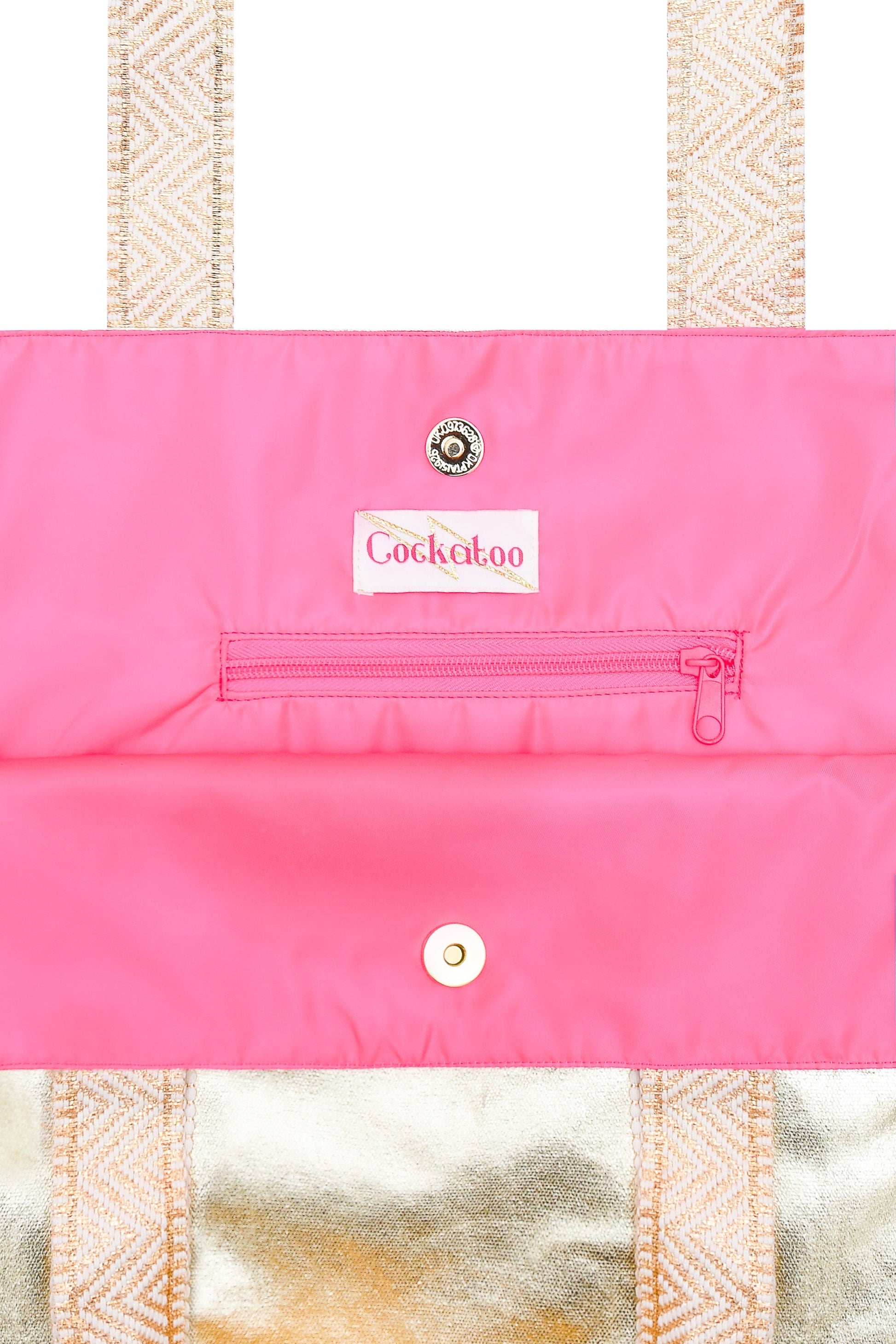 SHEENY GOLD BEACH BAG - Cockatoo