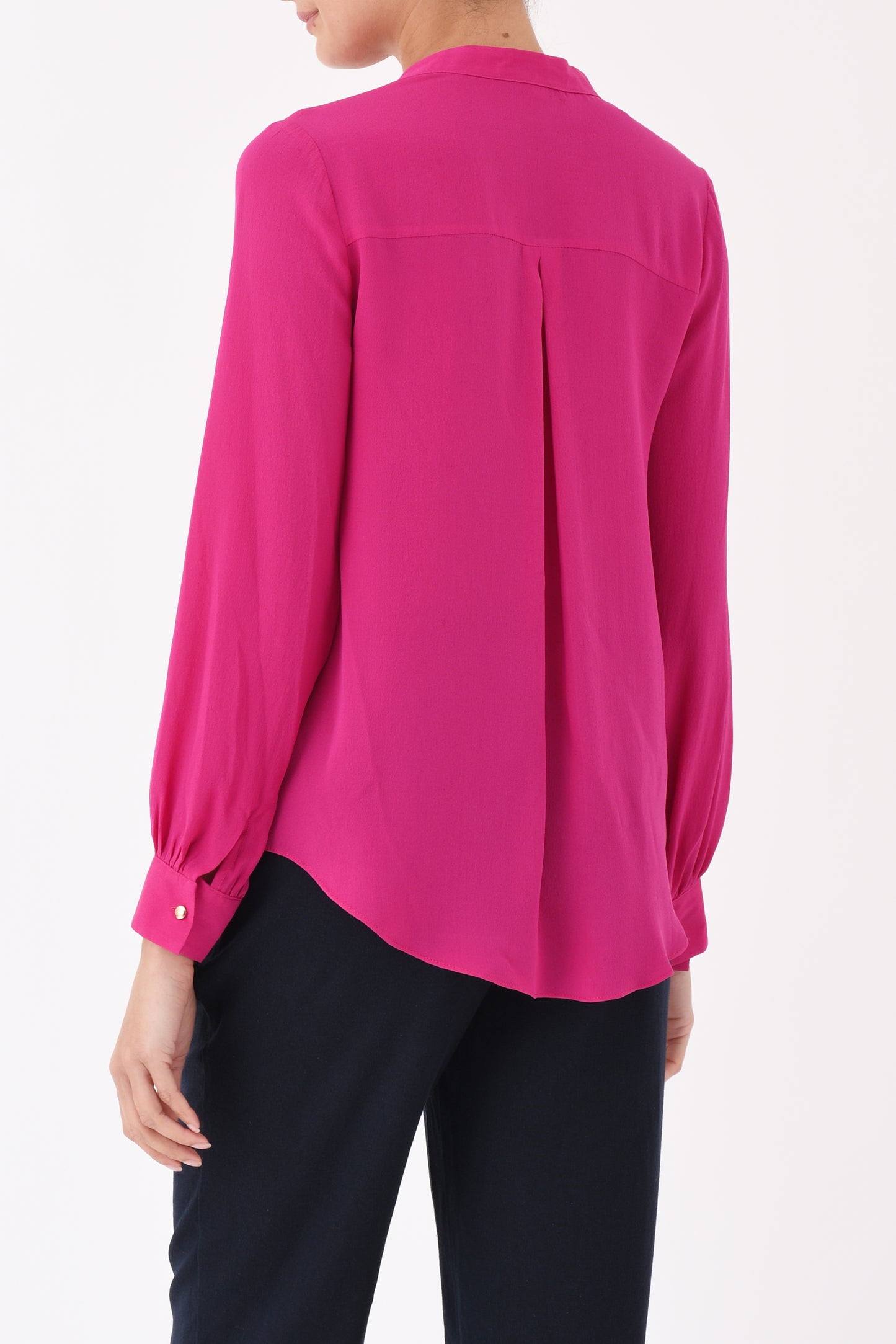 SILKY TOP | WINTER PINK SILK GEORGETTE