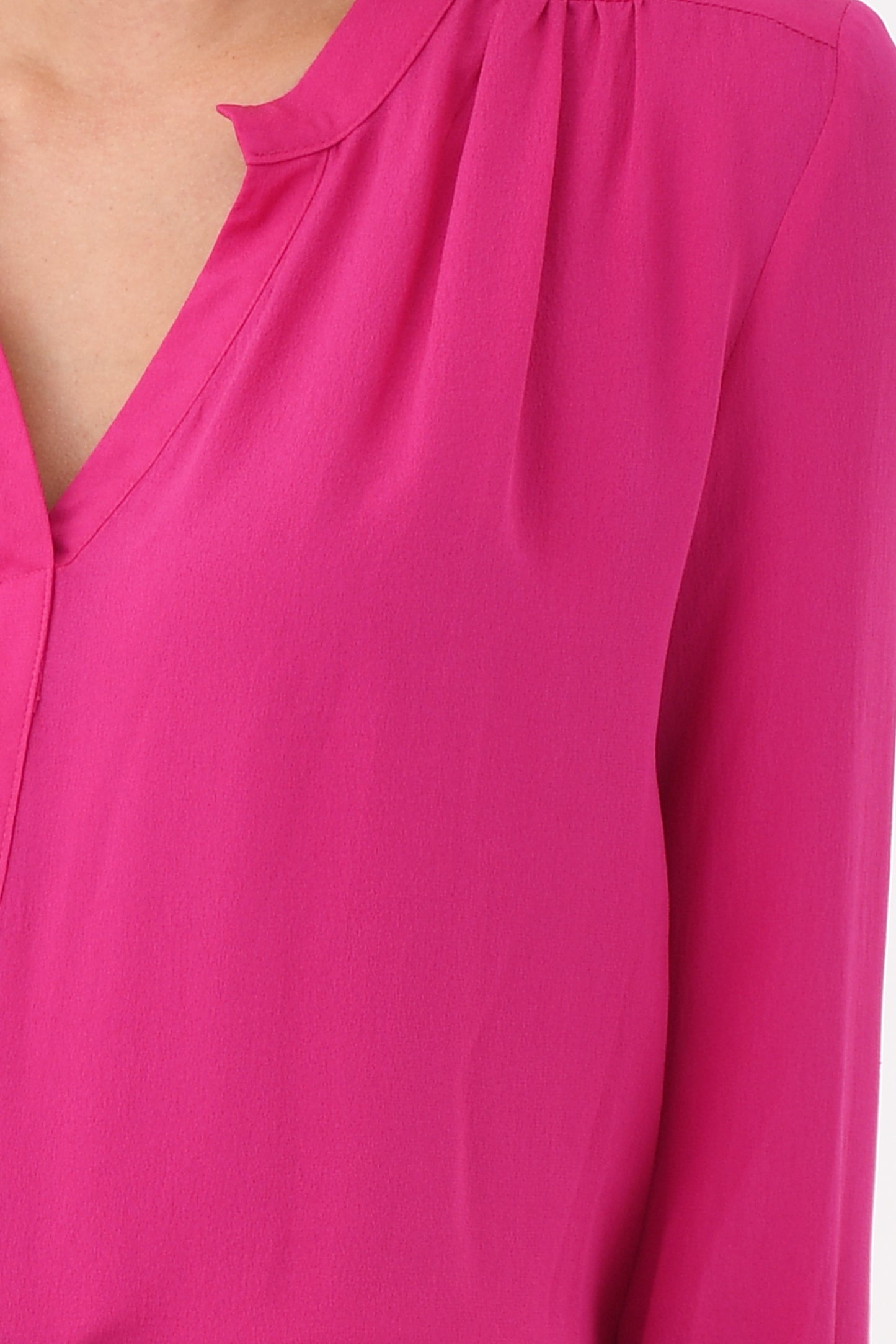 SILKY TOP | WINTER PINK SILK GEORGETTE