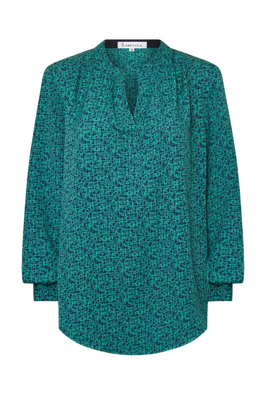 SILKY TOP | HATCHED PRINT