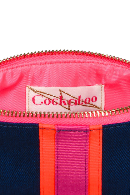 SMALL NAVY LUCKY STRIPE BAG - Cockatoo