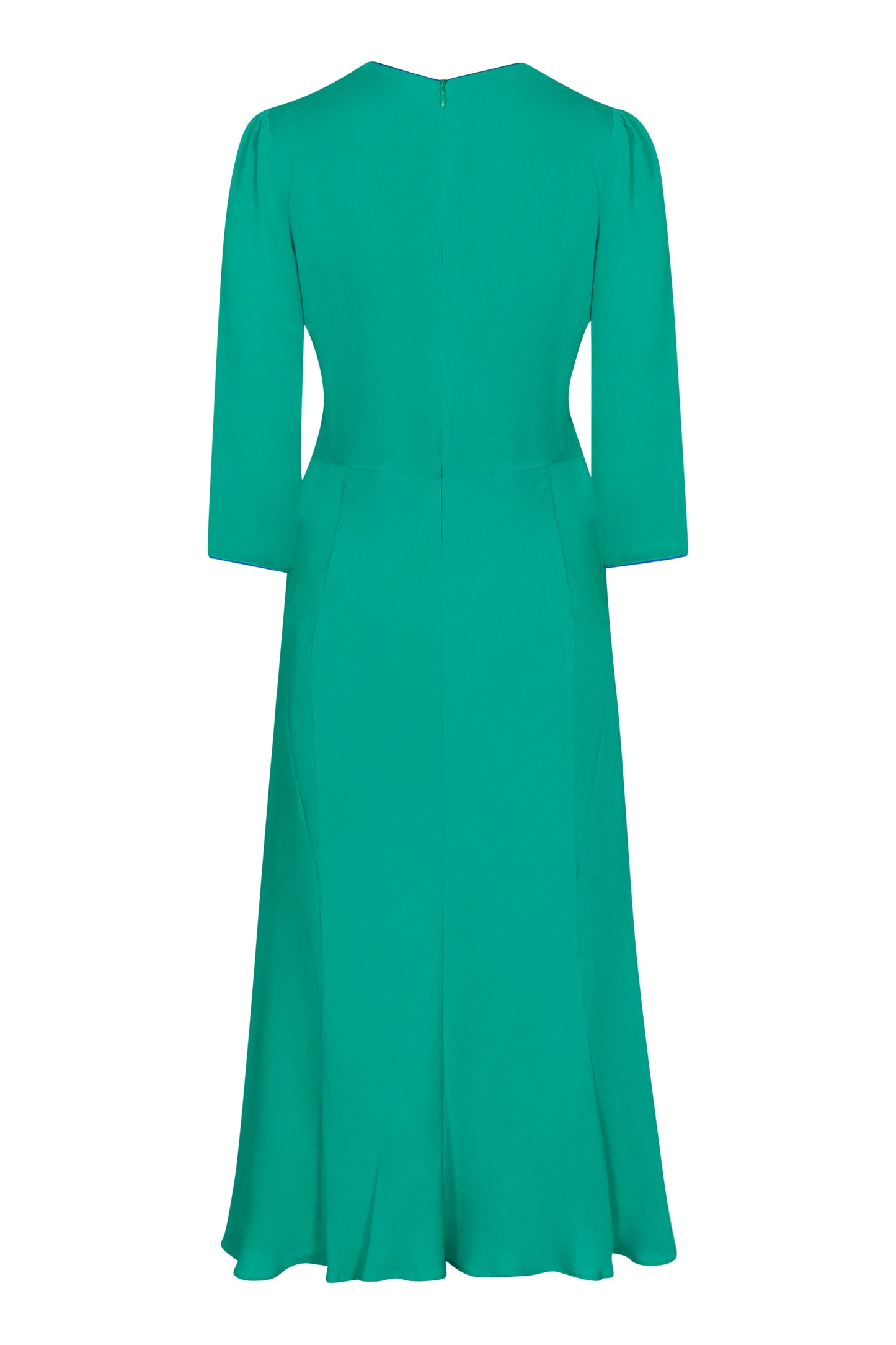 TAMARA DRESS | BRIGHT GREEN SILK GEORGETTE
