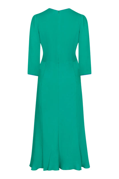 TAMARA DRESS | BRIGHT GREEN SILK GEORGETTE