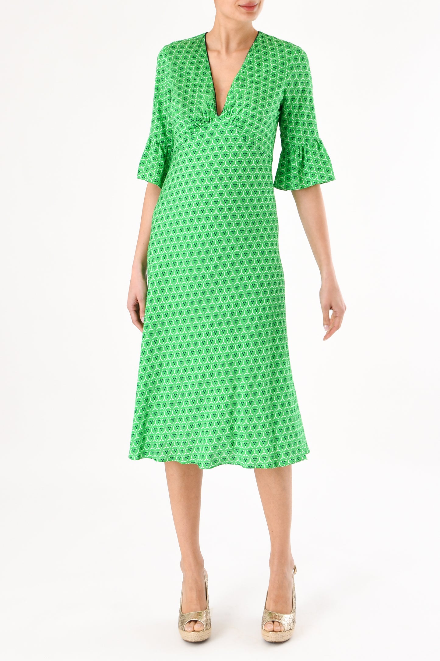 TAMARA DRESS | SPINNING PRINT RAYON
