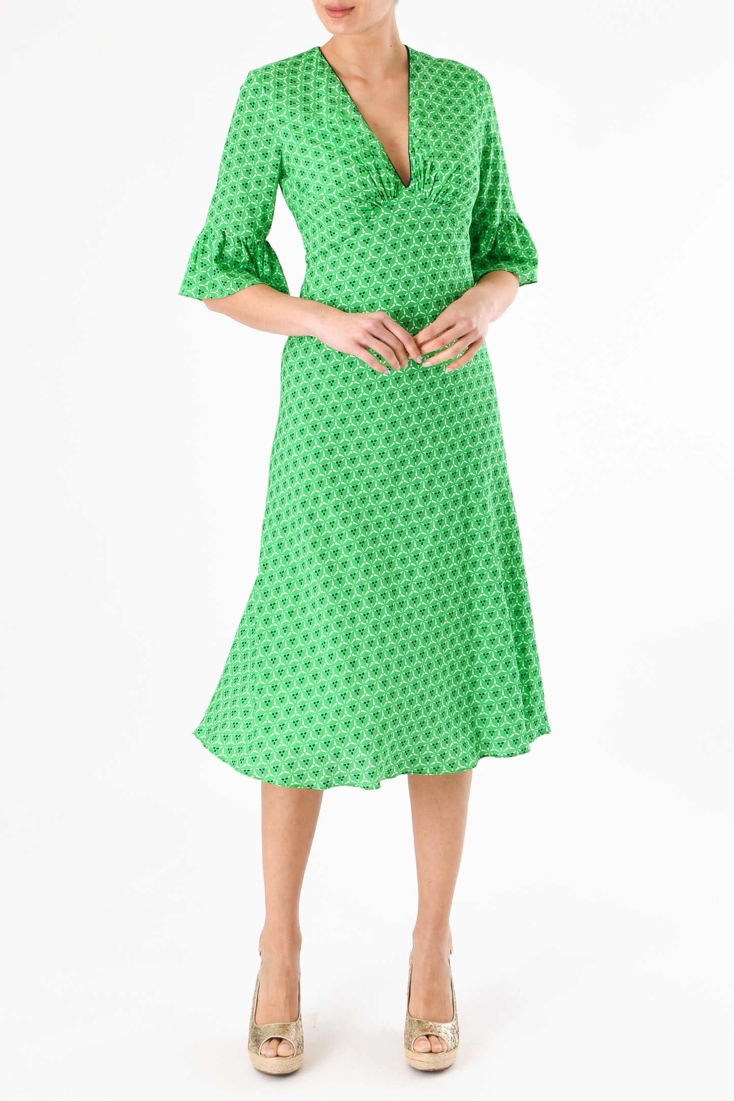 TAMARA DRESS | SPINNING PRINT RAYON