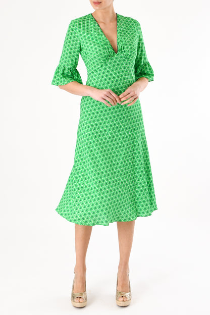 TAMARA DRESS | SPINNING PRINT RAYON