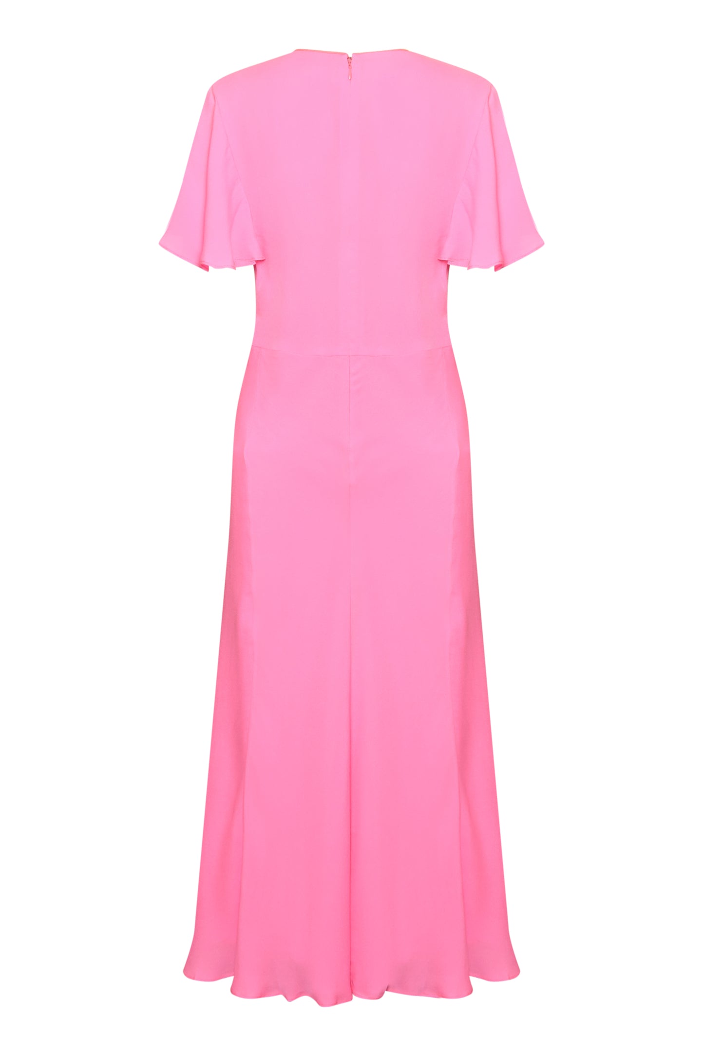 MIDI TAMMIM DRESS | PARTY PINK SILK GEORGETTE