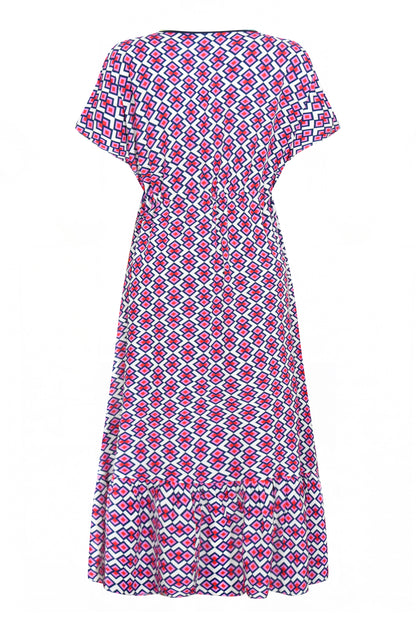 LONGER VIOLET DRESS | CRAZY PAV PRINT