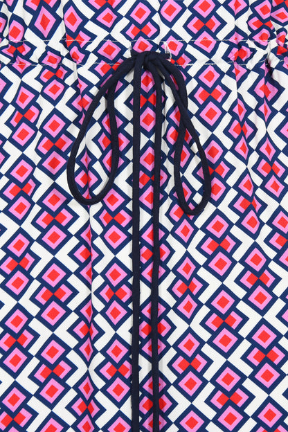 LONGER VIOLET DRESS | CRAZY PAV PRINT