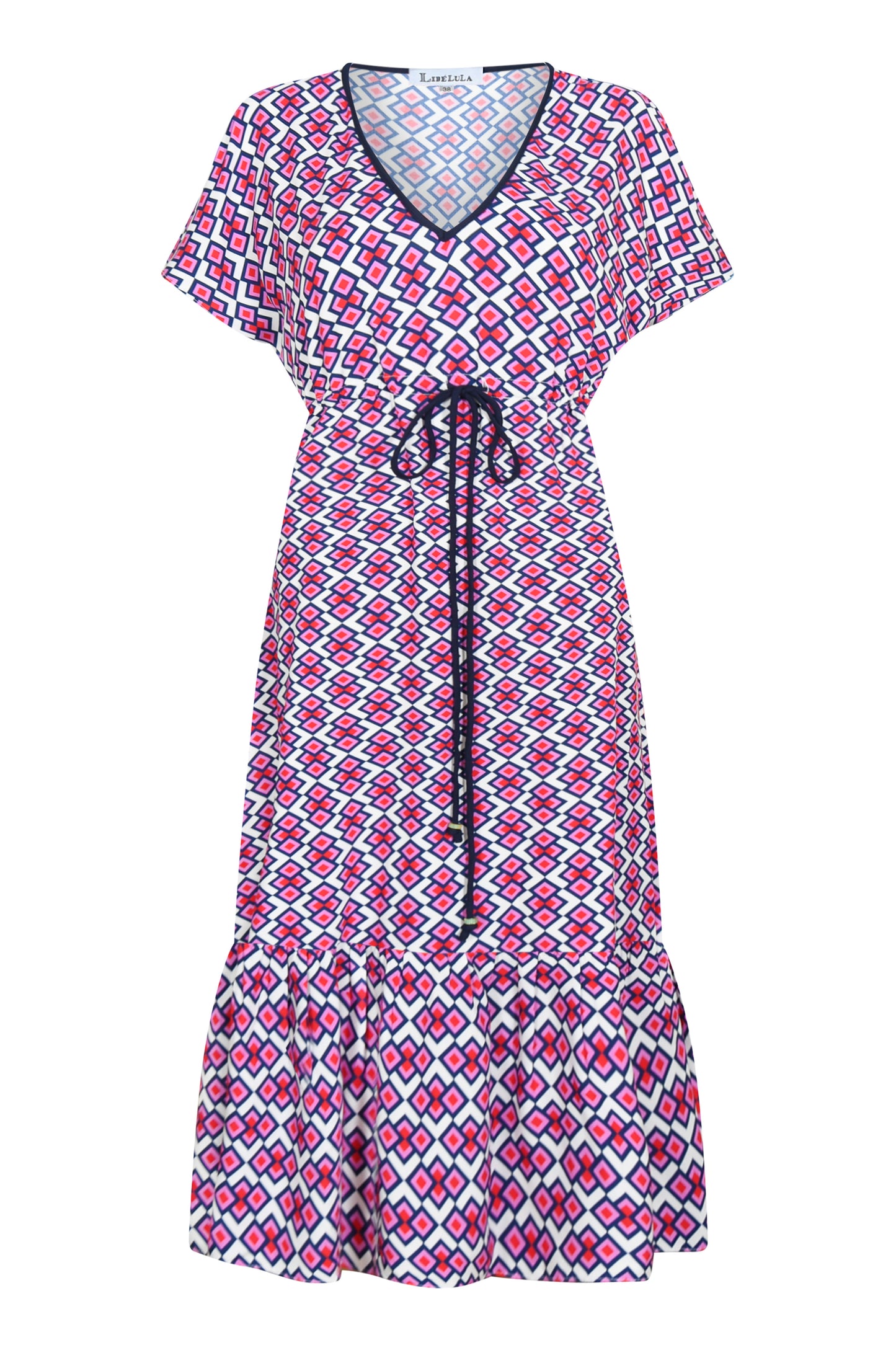 LONGER VIOLET DRESS | CRAZY PAV PRINT
