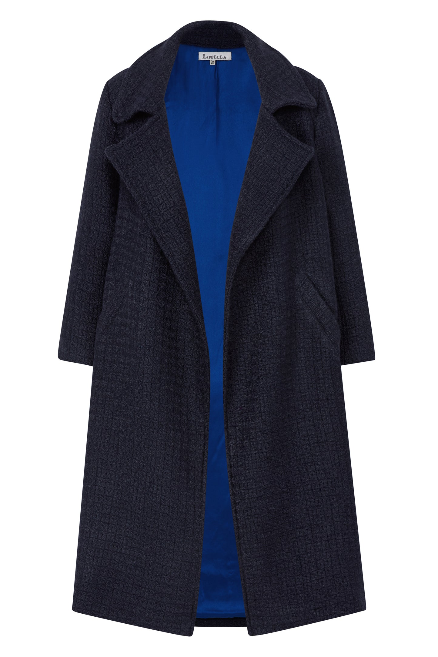 WOOLHAMPTON COAT | NAVY SPARKLE BOUCLE