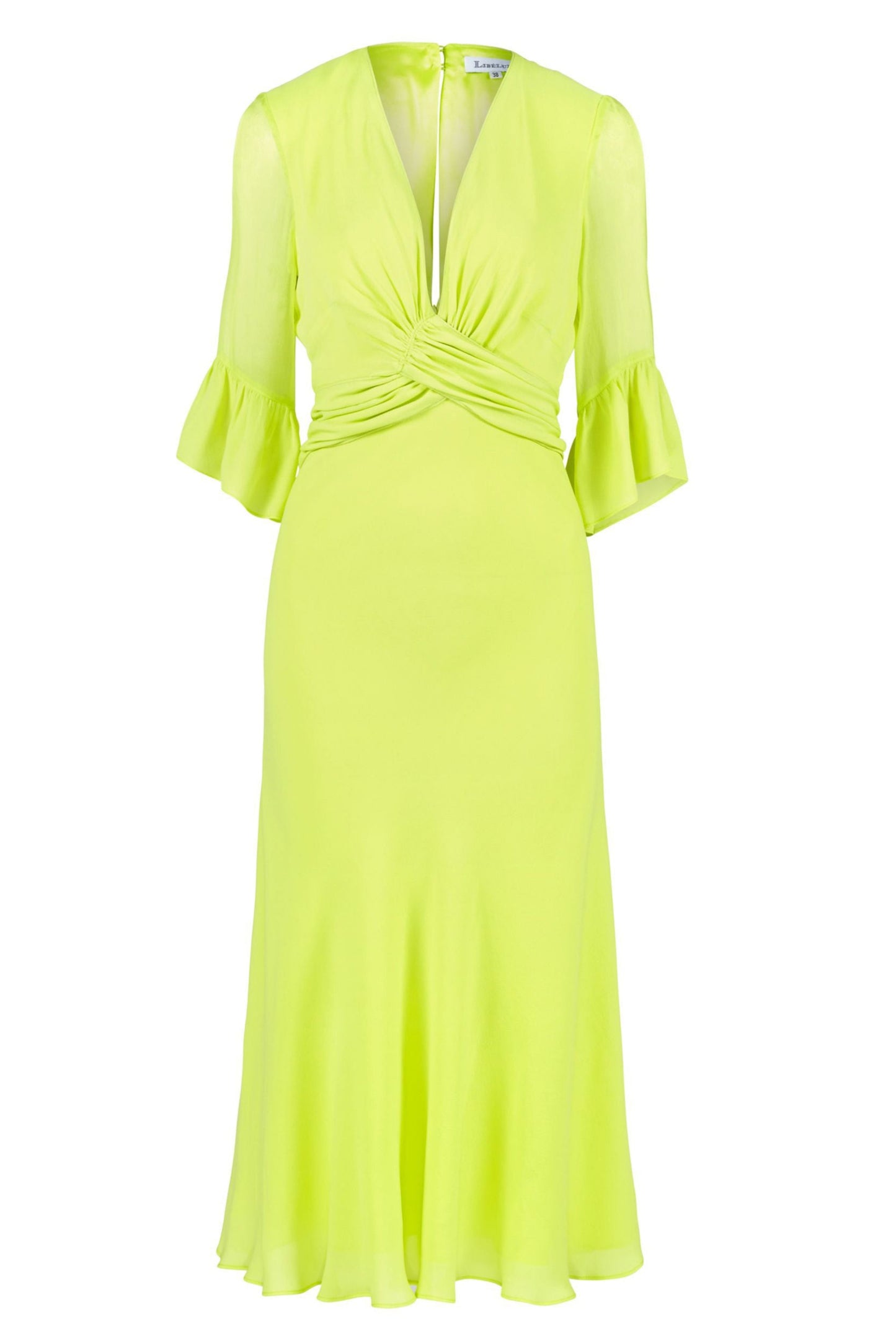 MILLIE DRESS | FLURO YELLOW SILK GEORGETTE