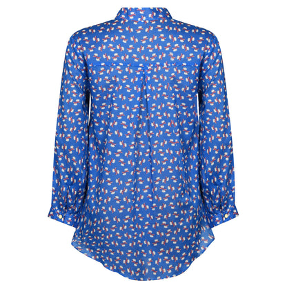 DELPHINE TOP | BLUE MINI HIAWATHA COTTON
