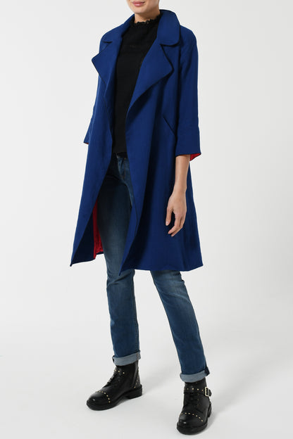 WOOLHAMPTON COAT | BLUE LINEN