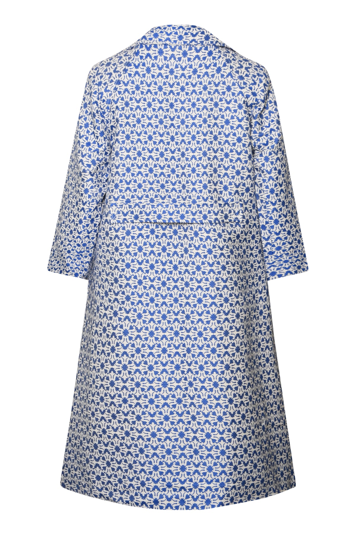 WOOLHAMPTON COAT | BLUE & WHITE WEAVE