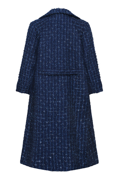 WOOLHAMPTON COAT | MID BLUE BOUCLE