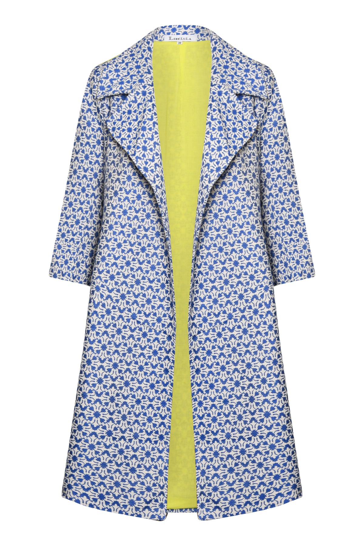 WOOLHAMPTON COAT | BLUE & WHITE WEAVE
