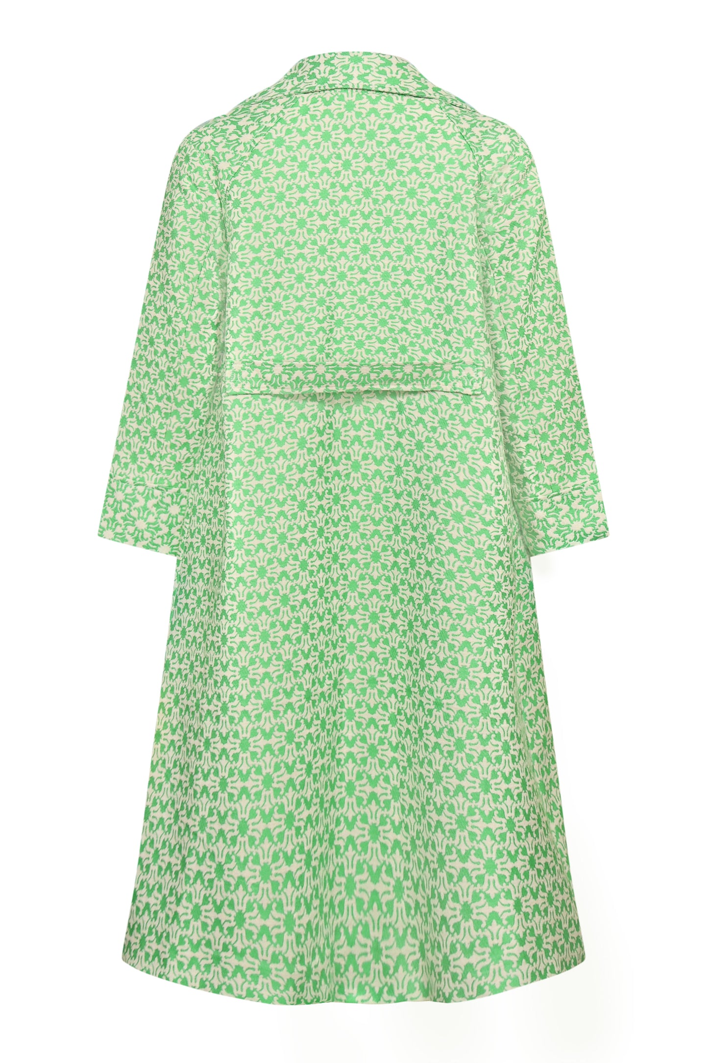 WOOLHAMPTON COAT | GREEN & WHITE WEAVE