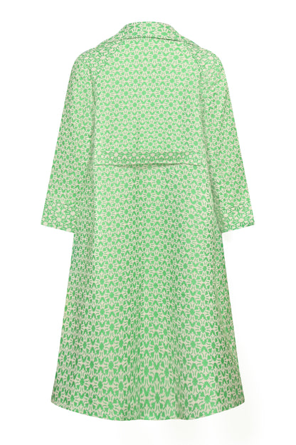 WOOLHAMPTON COAT | GREEN & WHITE WEAVE