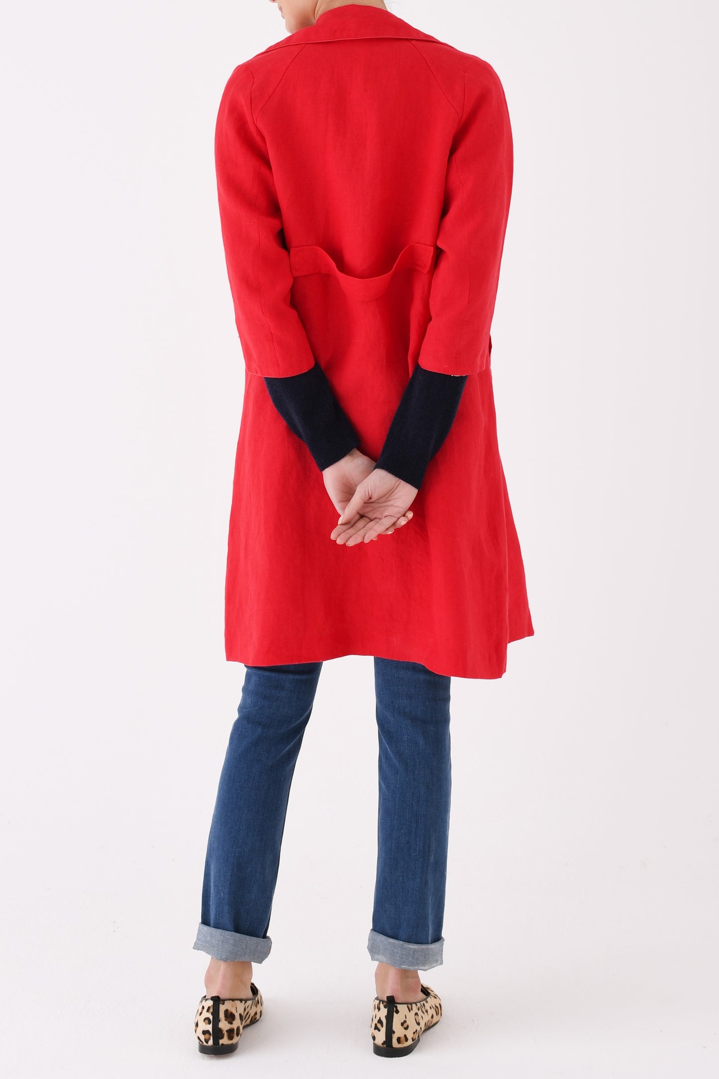 WOOLHAMPTON COAT | RED LINEN