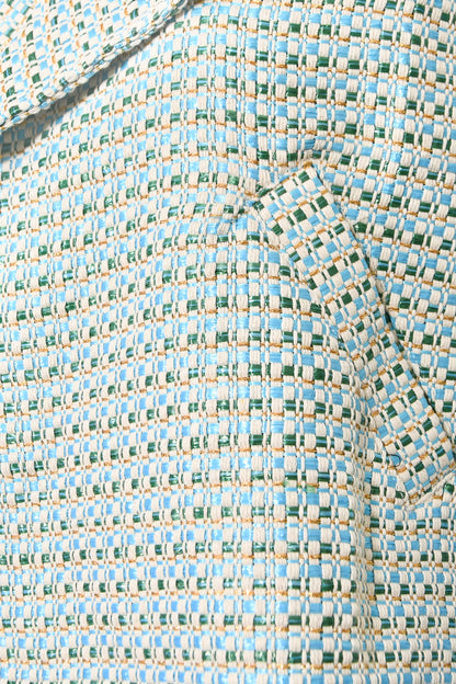 WOOLHAMPTON JACKET | TURQUOISE WOVEN
