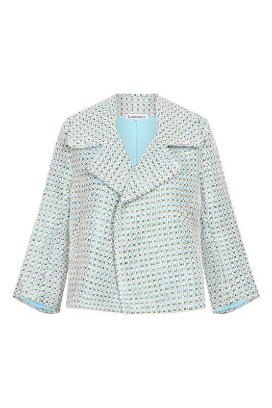 WOOLHAMPTON JACKET | TURQUOISE WOVEN