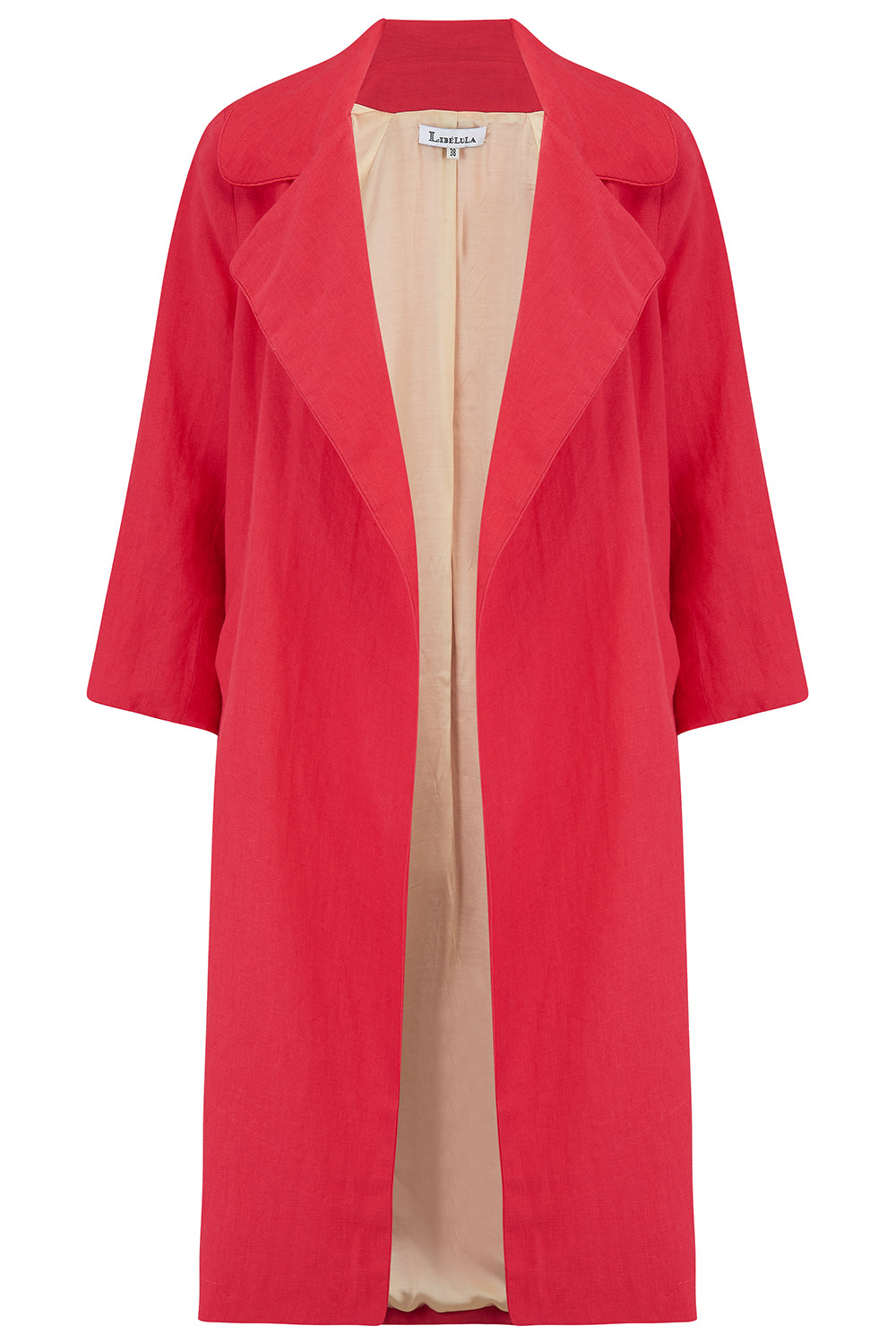WOOLHAMPTON COAT | RED LINEN