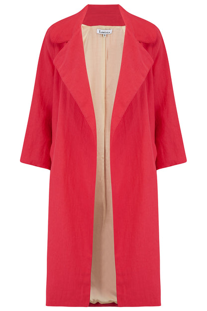 WOOLHAMPTON COAT | RED LINEN
